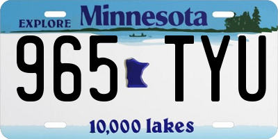 MN license plate 965TYU