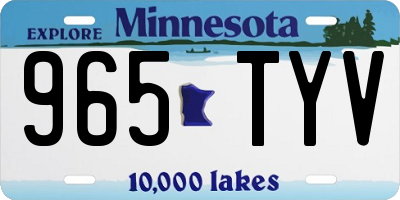 MN license plate 965TYV