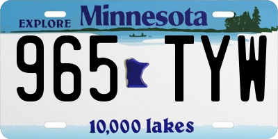 MN license plate 965TYW