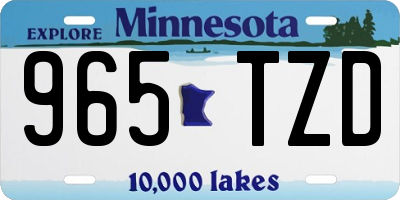 MN license plate 965TZD