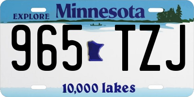 MN license plate 965TZJ