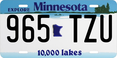 MN license plate 965TZU