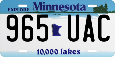 MN license plate 965UAC