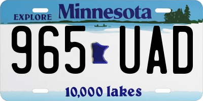 MN license plate 965UAD