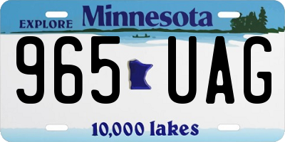 MN license plate 965UAG