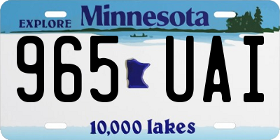MN license plate 965UAI