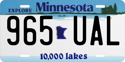 MN license plate 965UAL