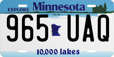MN license plate 965UAQ