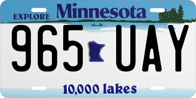 MN license plate 965UAY