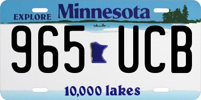 MN license plate 965UCB