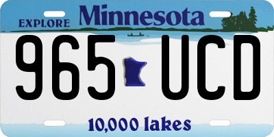 MN license plate 965UCD