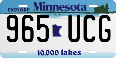 MN license plate 965UCG