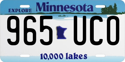 MN license plate 965UCO