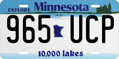 MN license plate 965UCP