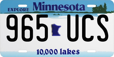 MN license plate 965UCS
