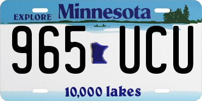 MN license plate 965UCU