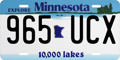 MN license plate 965UCX