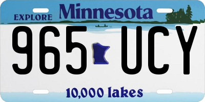 MN license plate 965UCY