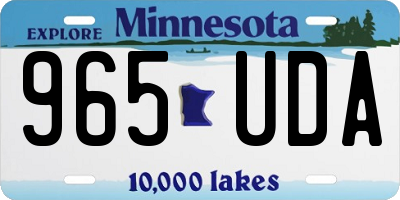MN license plate 965UDA