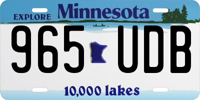 MN license plate 965UDB