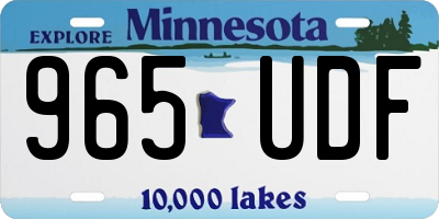 MN license plate 965UDF
