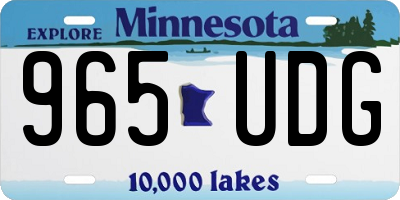 MN license plate 965UDG