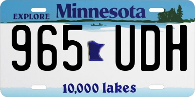MN license plate 965UDH
