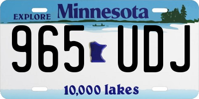 MN license plate 965UDJ