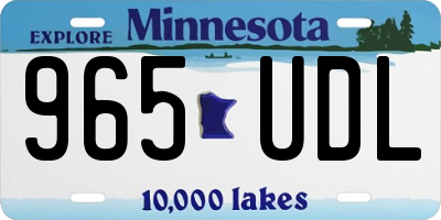 MN license plate 965UDL