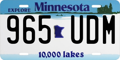 MN license plate 965UDM