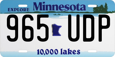 MN license plate 965UDP