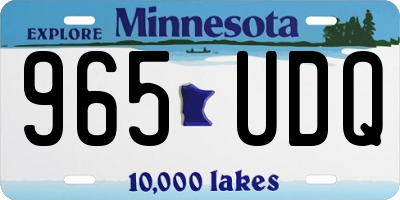 MN license plate 965UDQ