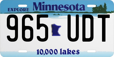 MN license plate 965UDT