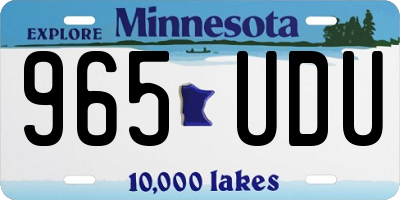 MN license plate 965UDU