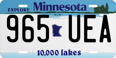 MN license plate 965UEA