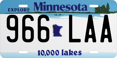 MN license plate 966LAA