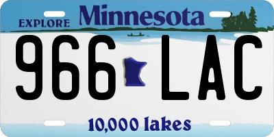 MN license plate 966LAC