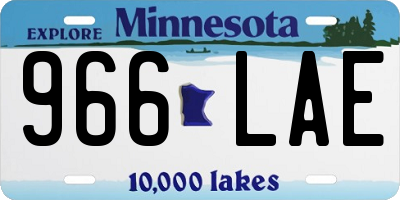 MN license plate 966LAE