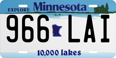 MN license plate 966LAI