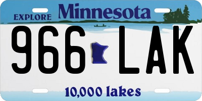 MN license plate 966LAK