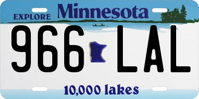 MN license plate 966LAL