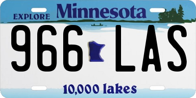MN license plate 966LAS