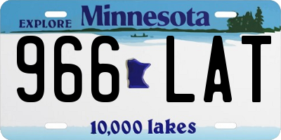 MN license plate 966LAT