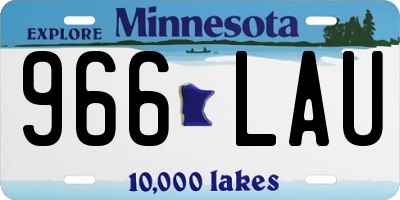 MN license plate 966LAU