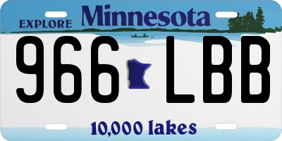 MN license plate 966LBB