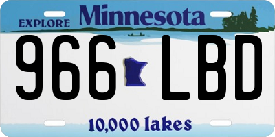 MN license plate 966LBD