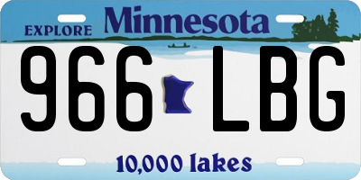 MN license plate 966LBG