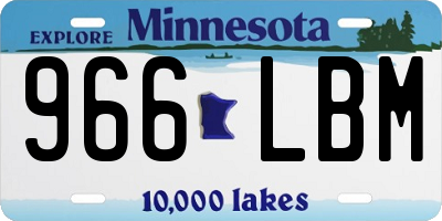 MN license plate 966LBM