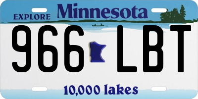 MN license plate 966LBT