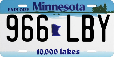 MN license plate 966LBY